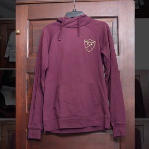Bonfire Snowboard Hoodie Maroon Size Medium